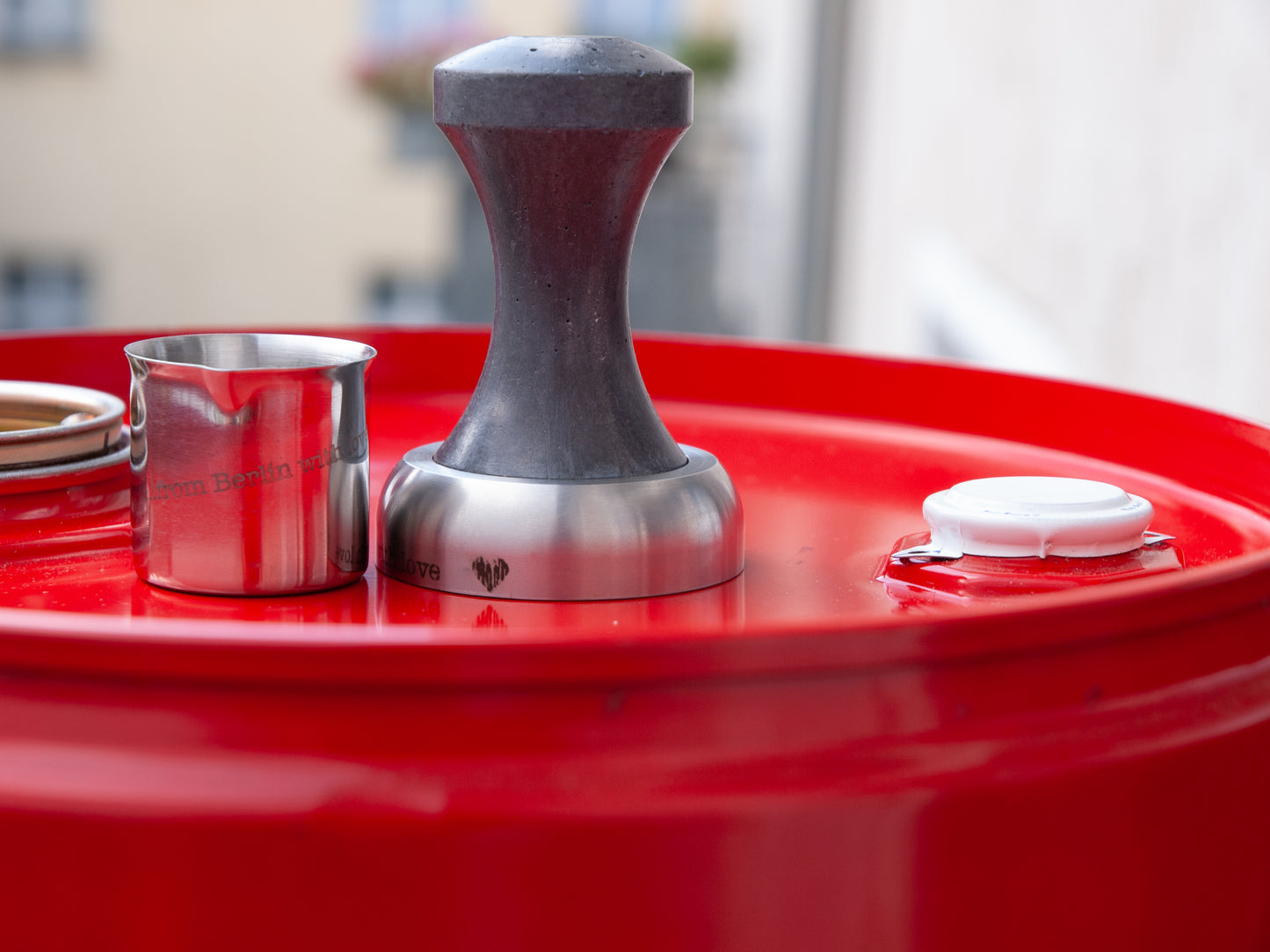 Handgefertigter Espresso-Tamper mit Betongriff – Personalisiert